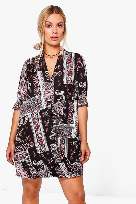 Plus Lydia Printed Wrap Dress